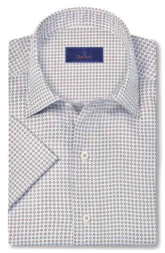Micro Print Lyocell Short Sleeve Shirt