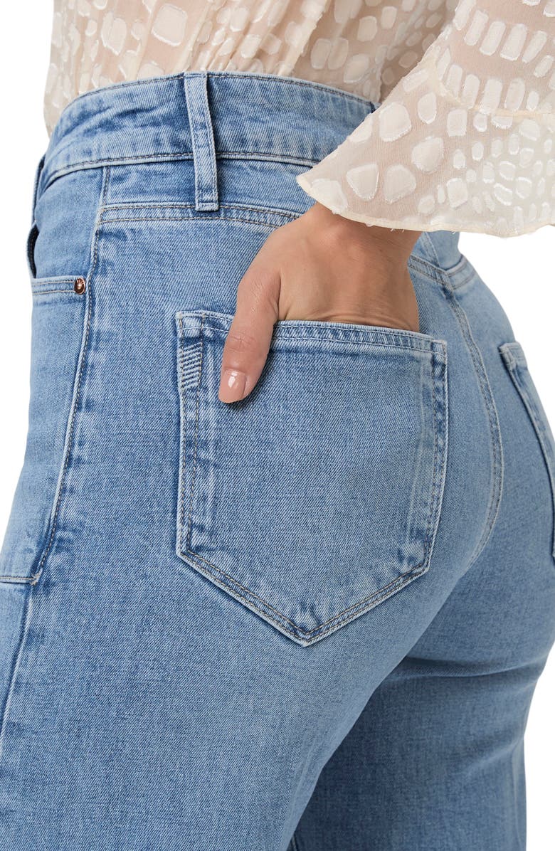 PAIGE Anessa Patch Pocket High Waist Ankle Wide Leg Jeans, Alternate, color, 