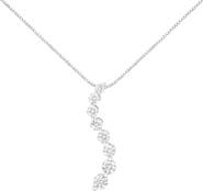 Haus of Brilliance AGS Certified 14k White Gold 3.0 Cttw Diamond Journey 18" Pendant Necklace