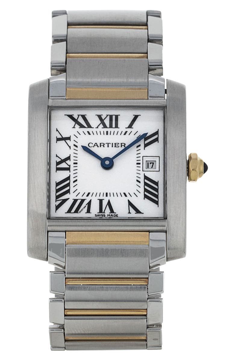 Watchfinder & Co. Cartier Preowned Tank Francaise Bracelet Watch, 25mm, Main, color, 