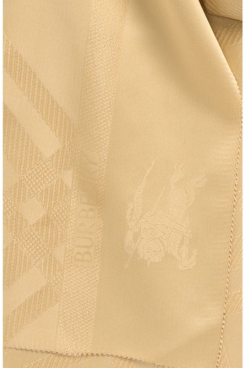 Tonal Jacquard Check Silk Scarf, Alternate, color, SAND