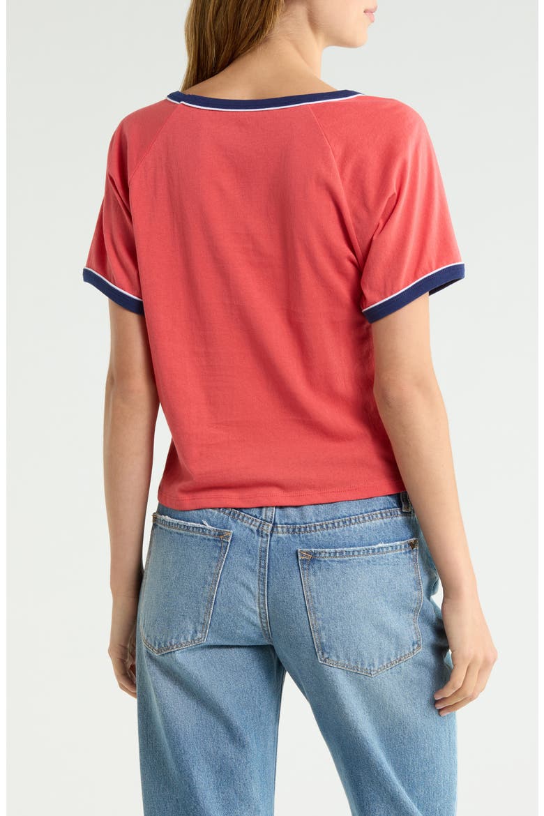 '95 Graphic Ringer T-Shirt, Alternate, color, CRANBERRY