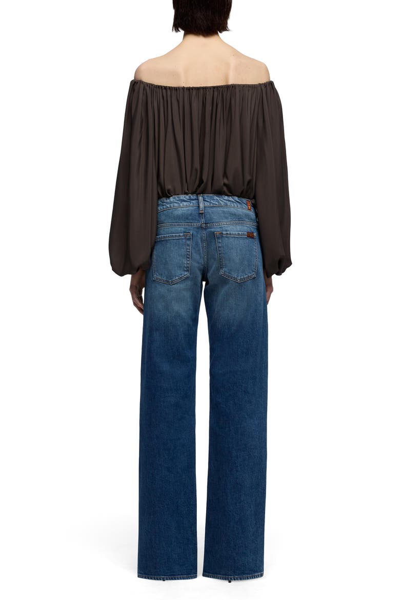 Low Rise Relaxed Straight Leg Jeans, Alternate, color, BLUE CORE