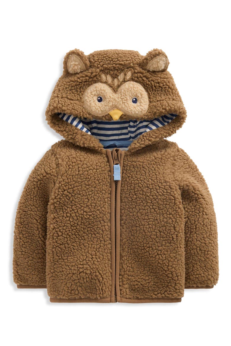 Kids' Novelty Cozy Borg Jacket, Main, color, BROWN OWL