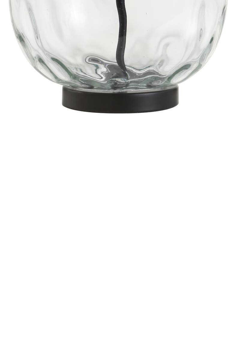 JONATHAN Y Rae 26.5" Glass/Metal LED Table Lamp, Clear/Black, Alternate, color, Clear/Black
