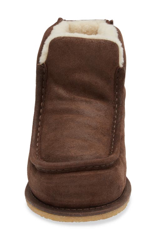 Shop Jw Anderson Genuine Shearling Lined Bootie In 567 Chocolate Mrn Beige
