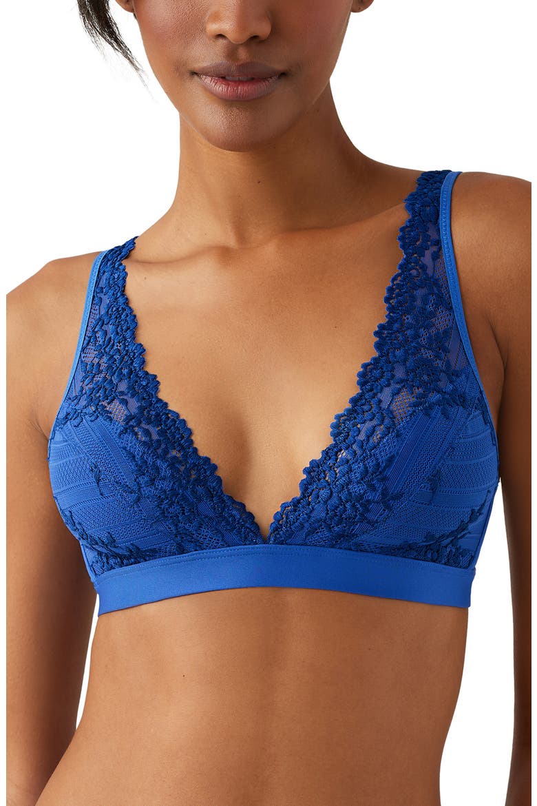 Embrace Lace® Wire Free Bralette, Main, color, BEAUCOUP BLUE/ BELLWETHER BLUE