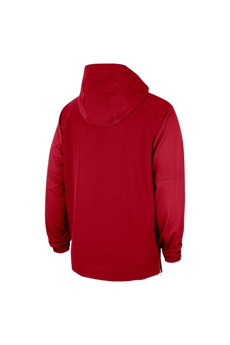 Men's Nike Red Georgia Bulldogs 2023 Sideline Player Quarter-Zip Hoodie Jacket, Alternate, color, Red