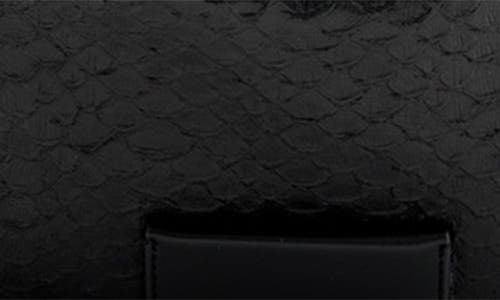Shop Allsaints Madea Snake Embossed Leather Shoulder Bag In Black