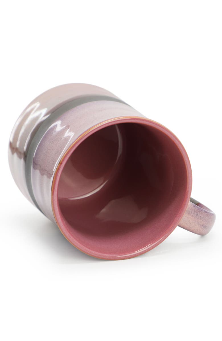 Gibson Home Copper Tonal 4 Piece 18 Ounce Stoneware Cup Set, Alternate, color, Pink