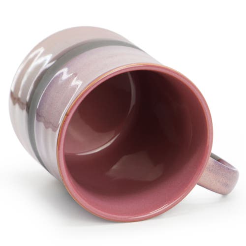 Gibson Home Copper Tonal 4 Piece 18 Ounce Stoneware Cup Set In Pink