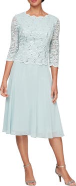 Alex Evenings Faux Two-Piece Cocktail Dress