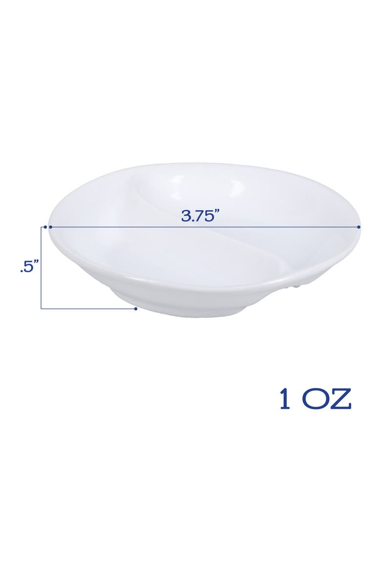 Set of 6 Ying Yang Bowls, Alternate, color, WHITE