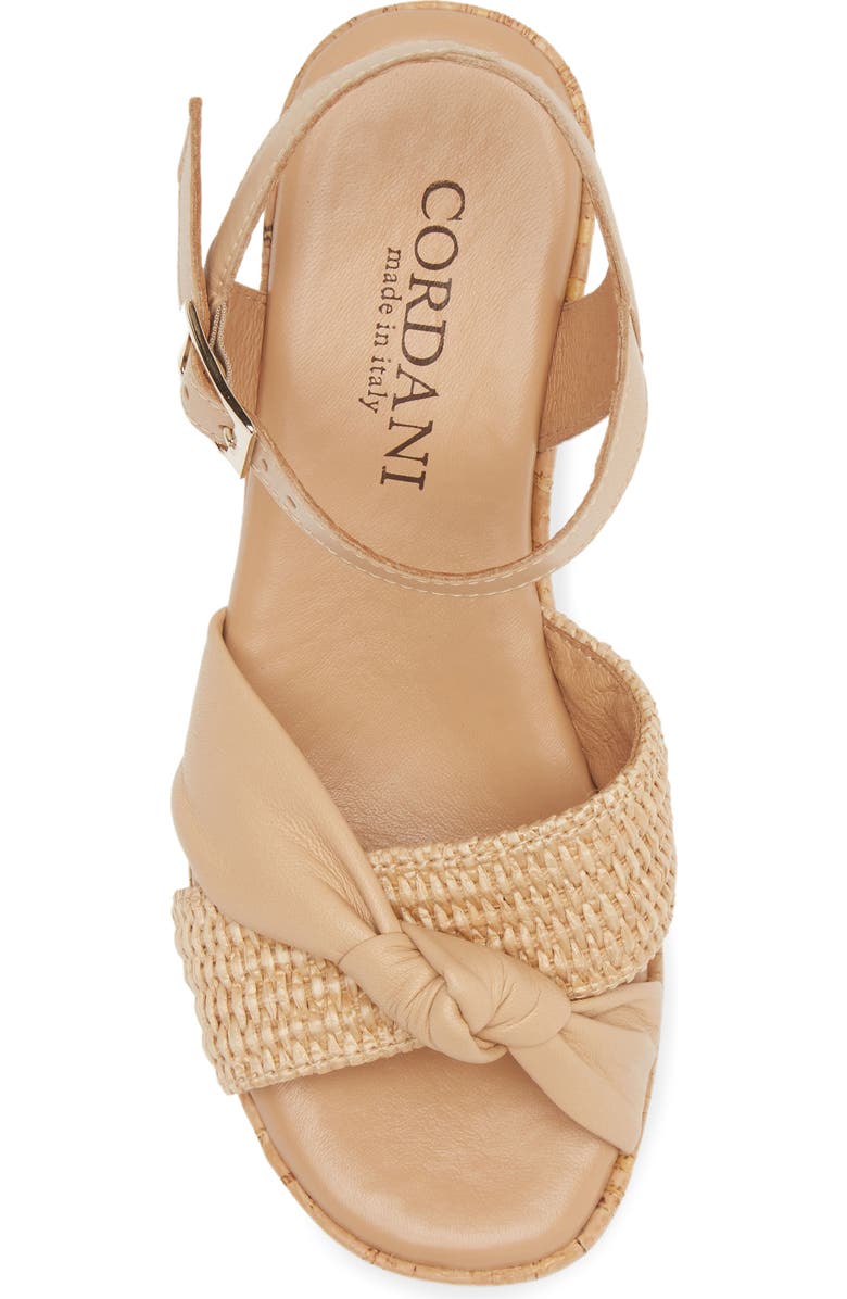 Cordani Jaylin Platform Wedge Sandal, Alternate, color, Natural