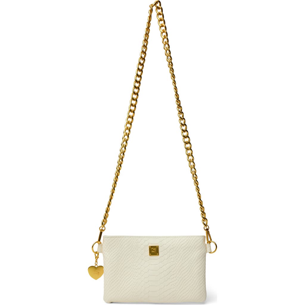 Think Royln Fame Croc Embossed Leather Crossbody Bag
