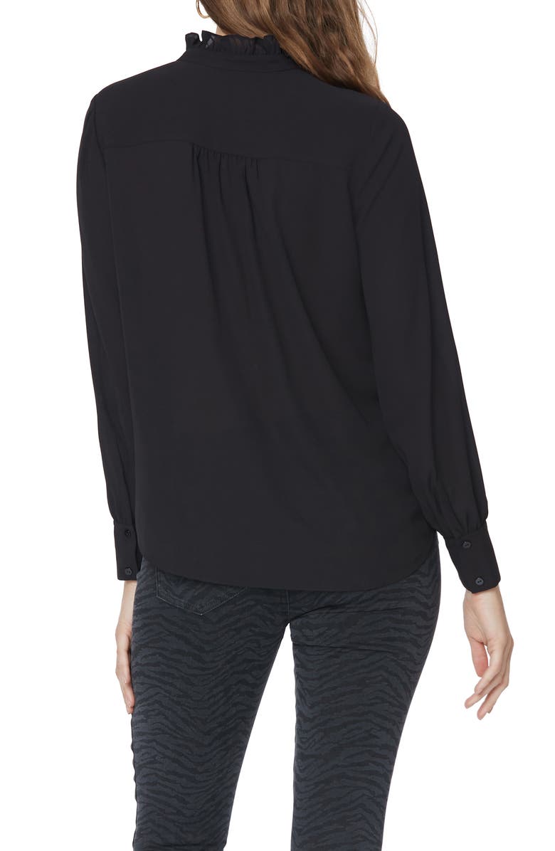NYDJ Ruffle Neck Blouse, Alternate, color,