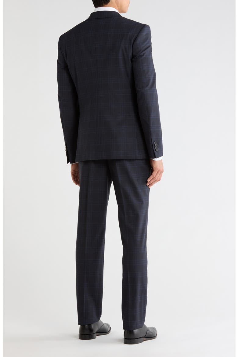 Plaid Two Button Suit, Alternate, color, NAVY