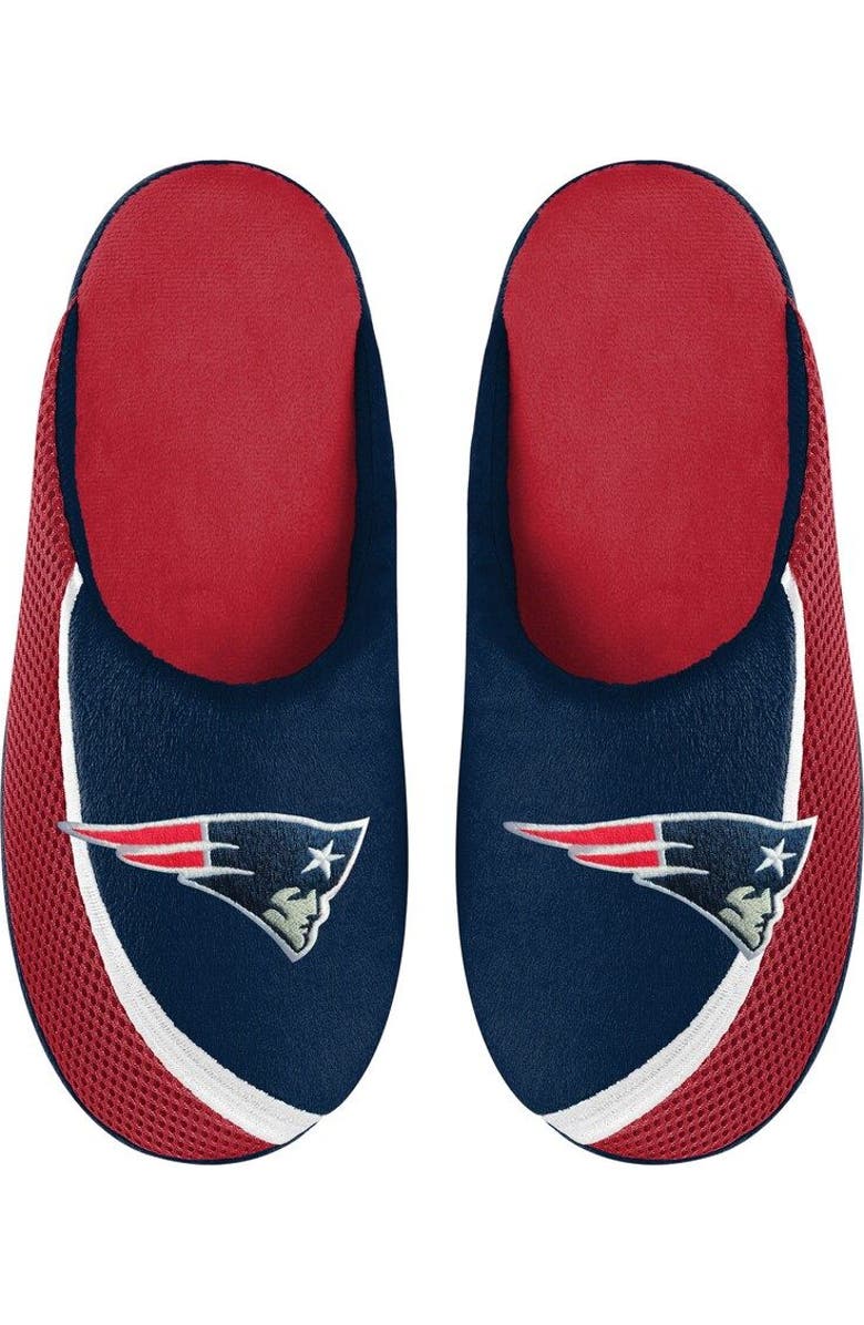 FOCO Men's FOCO New England Patriots Big Logo Color Edge Slippers, Main, color,