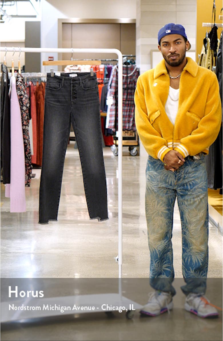 Good Legs Exposed Button Frayed Ankle Cigarette Jeans, sales video thumbnail