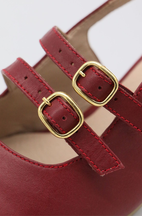 Stivali New York Marie Mary Janes Womens Shoes In Red