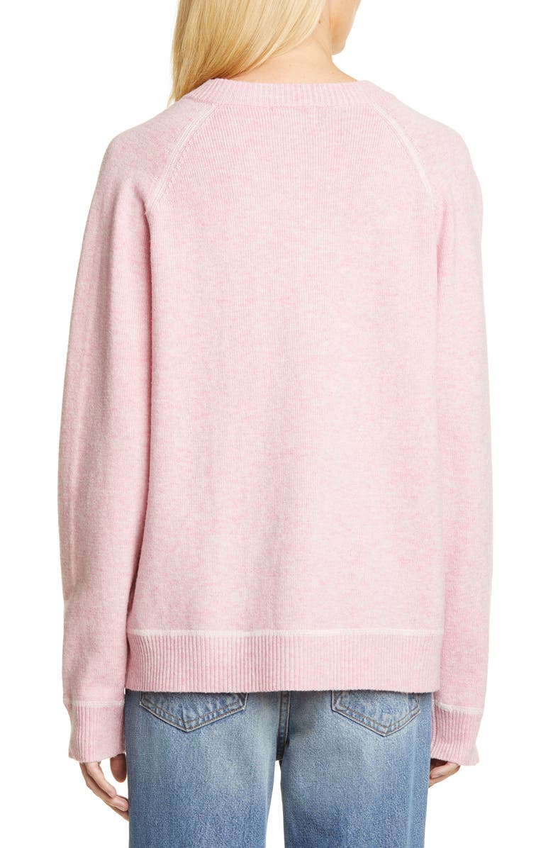 Ganni Relaxed V-Neck Sweater, Alternate, color, 