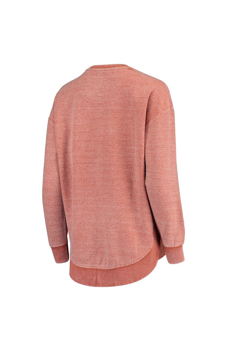 PRESSBOX Women's Pressbox Texas Orange Texas Longhorns Ponchoville Pullover Sweatshirt, Alternate, color,