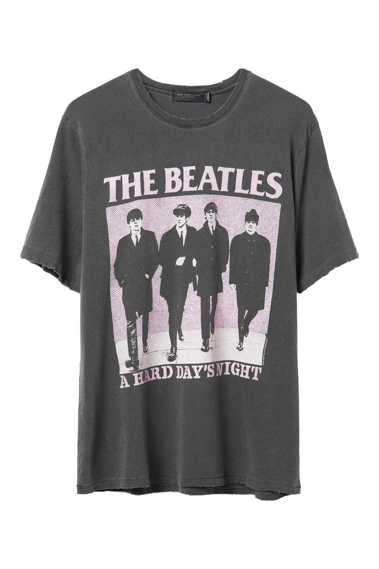The Beatles A Hard Day's Night Cotton Graphic T-Shirt, Main, color, VINTAGE BLACK