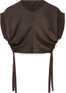 AllSaints Mira Cinched Side Satin T-Shirt