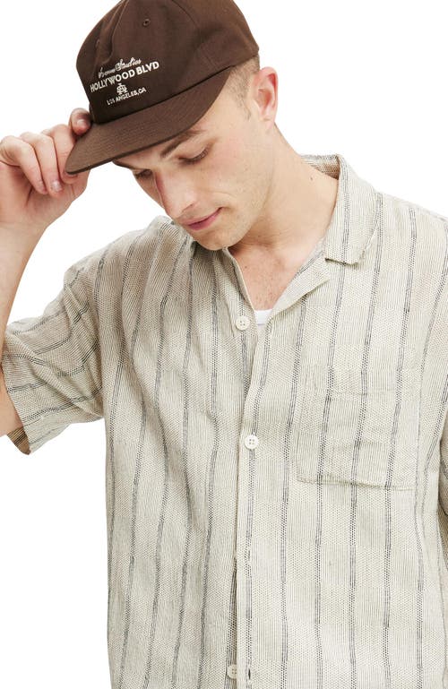 Cotton On Box Fit Short Sleeve Shirt In Off White Grid Check