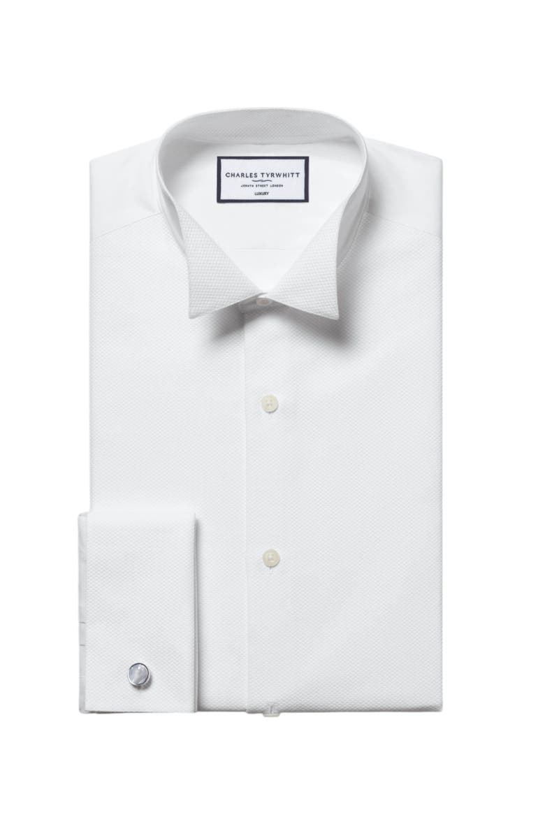 Charles Tyrwhitt Bib Front Wing Collar Evening Shirt, Alternate, color, White