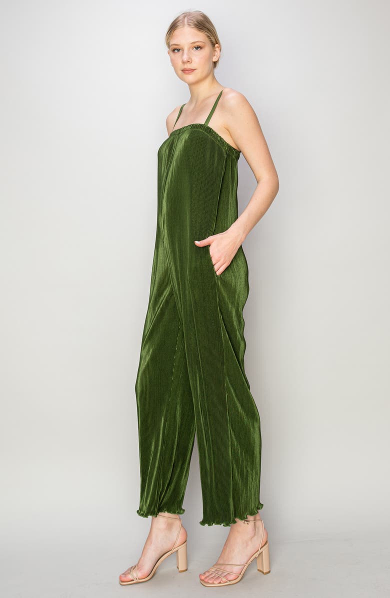 MELLODAY Plissé Jumpsuit, Alternate, color, 