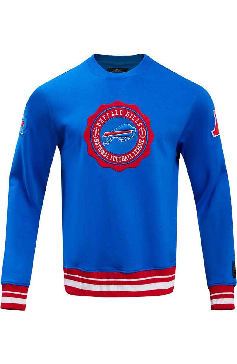 PRO STANDARD Men's Pro Standard Royal Buffalo Bills Crest Emblem Pullover Sweatshirt, Alternate, color, Royal
