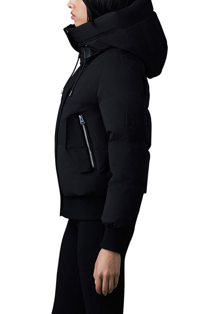 Mackage Nefi Water Repellent 800 Fill Power Down Insulated Bomber Jacket with Removable Hooded Bib, Alternate, color, 