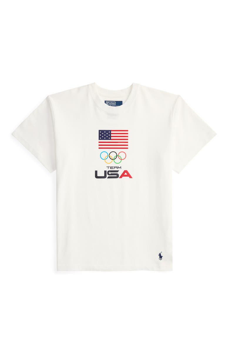 Polo Ralph Lauren Team USA Graphic T-Shirt, Alternate, color, White