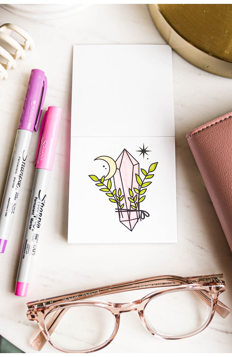 A Brighter Year Adult Coloring Kit with Keychain Clip, Alternate, color, Mindful Moments