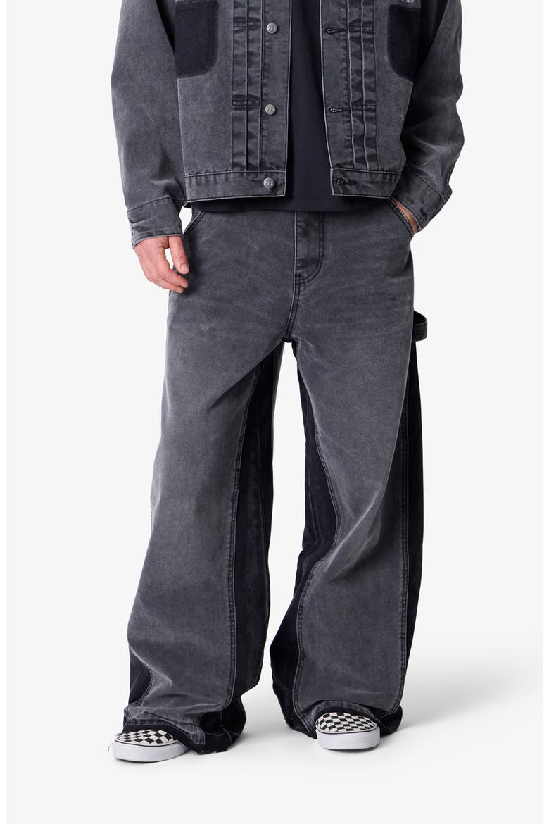 Reworked Wide Leg Utility Pants, Main, color, WASHED BLACK