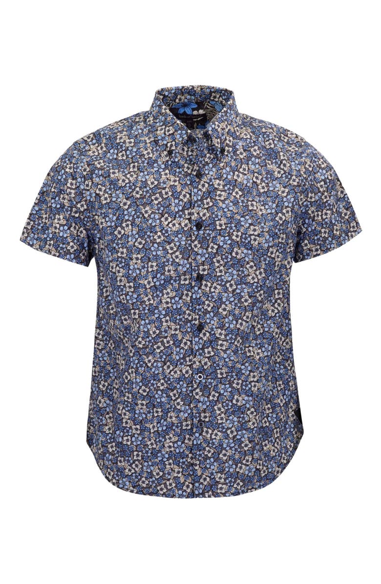 Lords of Harlech Floral Field Mens Printed Button Up Shirt, Alternate, color, Floral Field Black