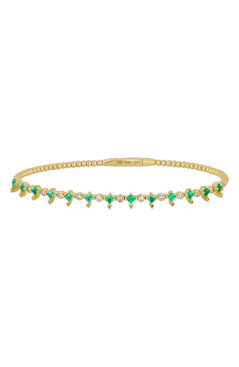 Bony Levy El Mar Diamond & Emerald Bracelet, Main, color, 18K Yellow Gold