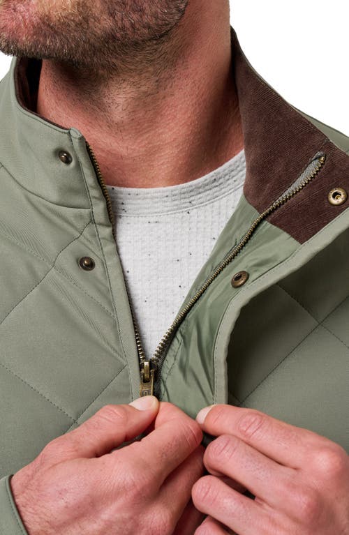 Travismathew Highlander Quilted Twill Jacket In Green