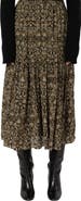 GERARD DAREL Billie Flared Printed Midi Skirt