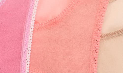 On Gossamer 3-pack Mesh Hip Bikinis In Champagne/pink Berry/coral