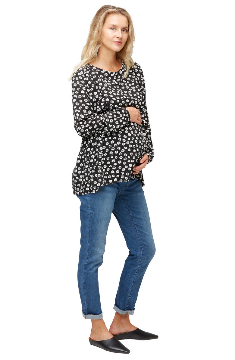 Nom Maternity Stella Long Sleeve Maternity Top, Alternate, color, 