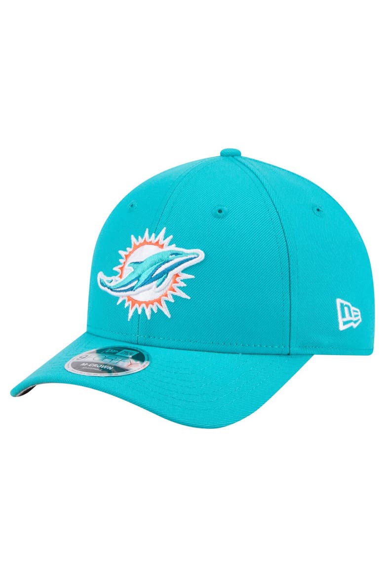 Men's New Era  Aqua Miami Dolphins Team Collection 9FORTY M-Crown Adjustable Hat, Main, color, Aqua