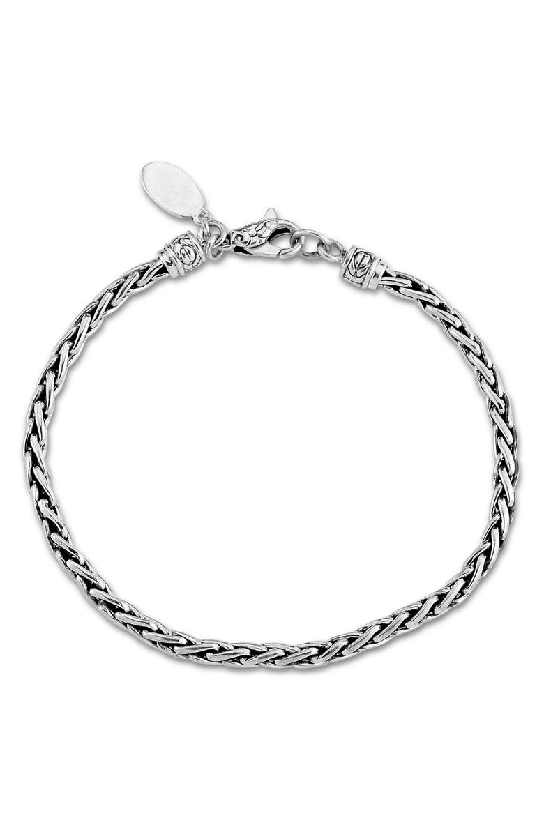 SAMUEL B. Wheat Chain Bracelet, Main, color, Silver