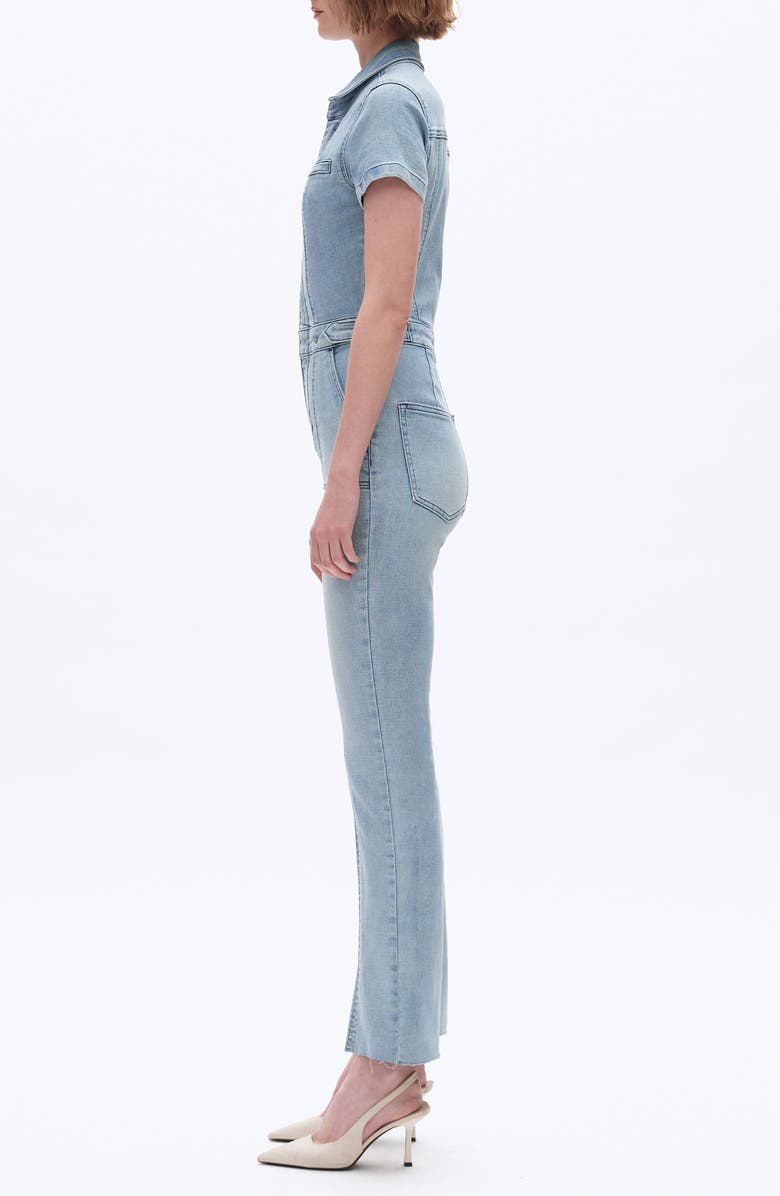 Bayeas Horse Hoof Denim Jumpsuit, Alternate, color, Soft Cyan