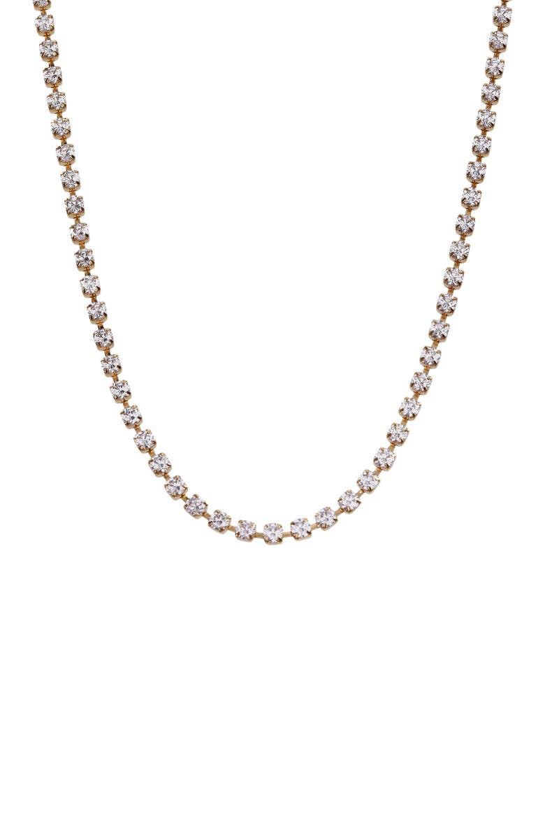 Crystal Tennis Chain  Necklace, Main, color, Gold