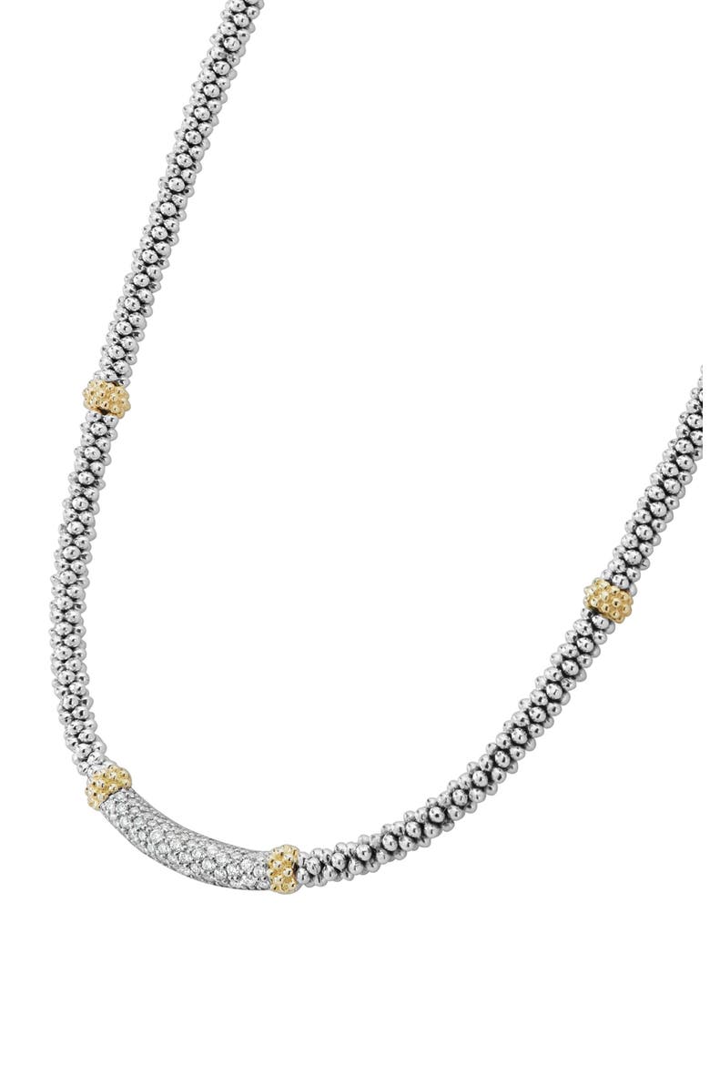 Lux Diamond Rope Necklace, Alternate, color, SILVER/ DIAMOND
