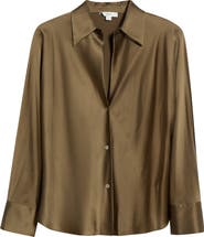 Vince Silk Button-Up Shirt