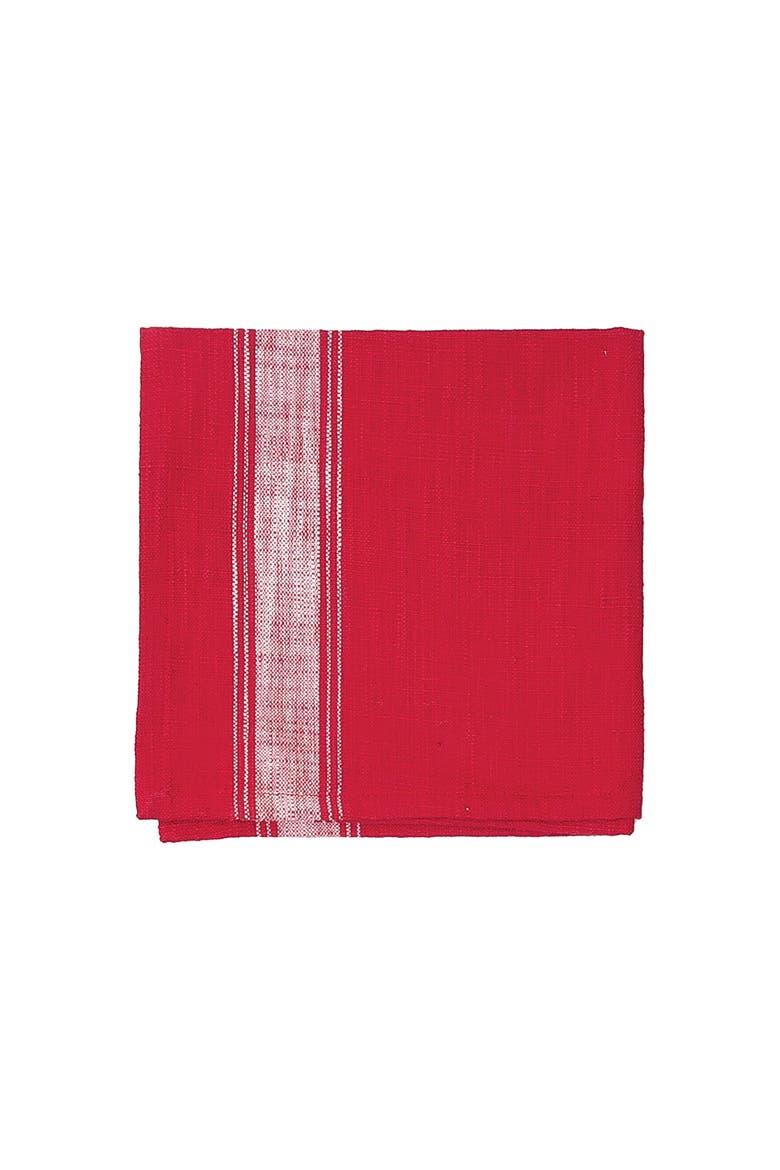 Stag Feed Sack Napkin Set of 6, Main, color, red