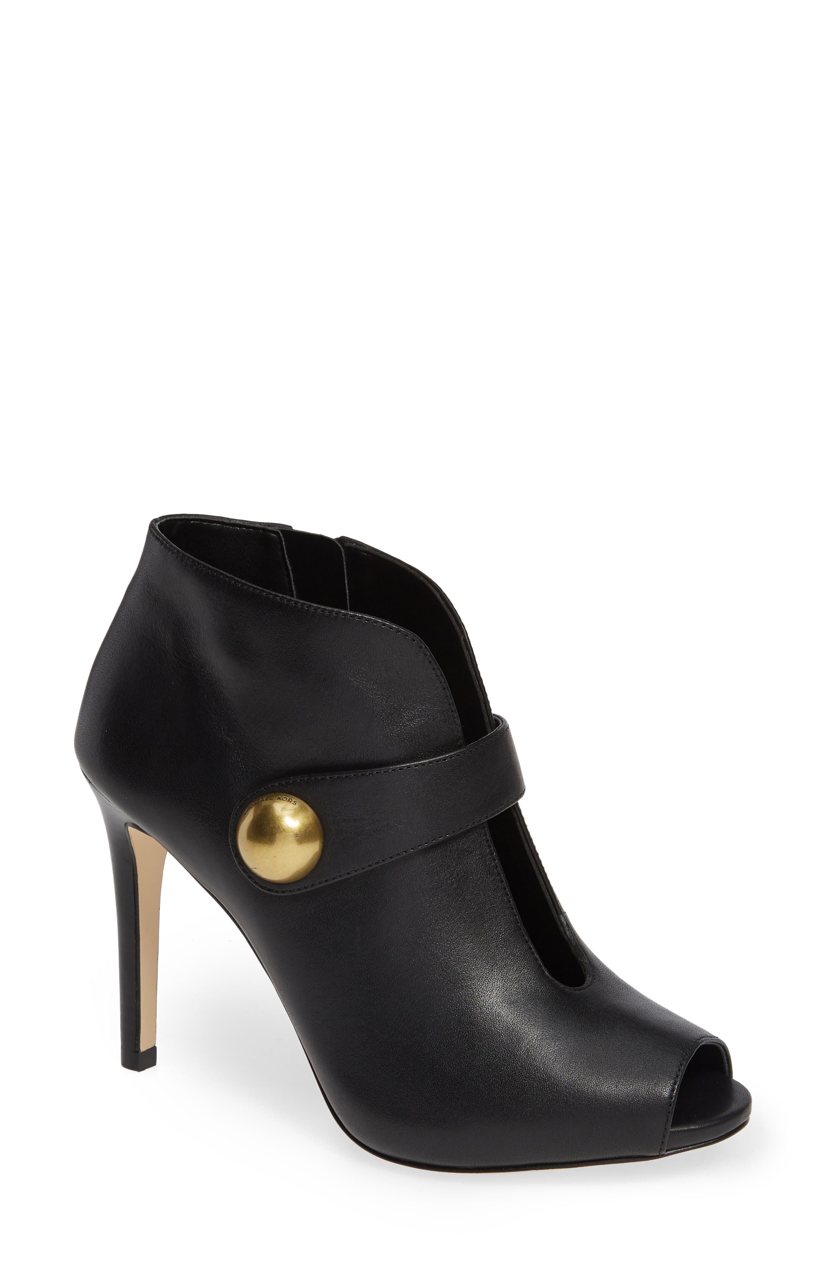 MICHAEL Michael Kors Agnes Open Toe Bootie, Main, color, 